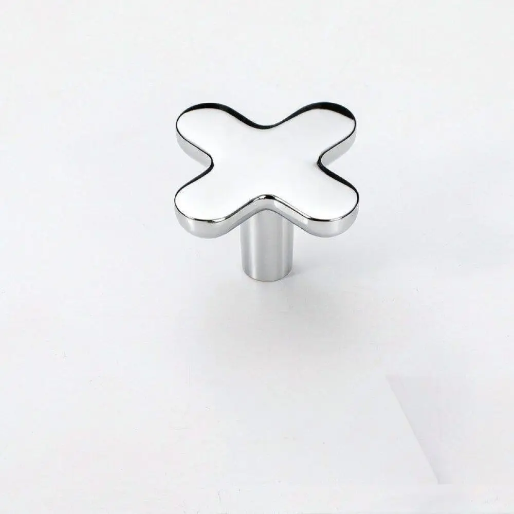 Elegant Titanium Silver Handle For Cabinet Wardrobe Drawer Zinc Alloy Knob Furniture Hardware Minimalist Decor Home Upgrade