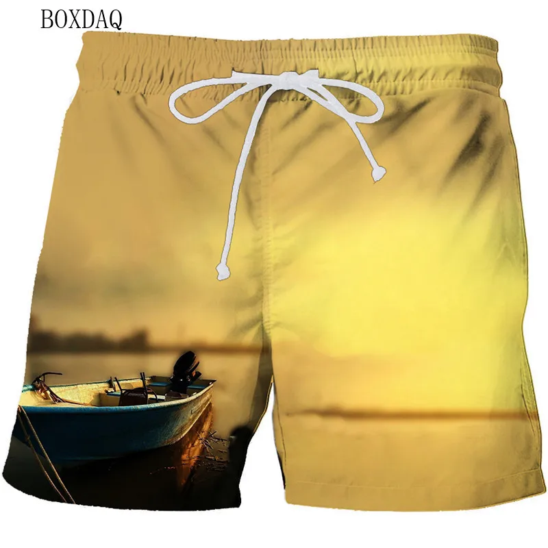 Beach Casual Men\'s Shorts Fashion 3d Printed Fishing Style Man Shorts Summer Swimming 6XL Plus Size Man Clothing Shorts