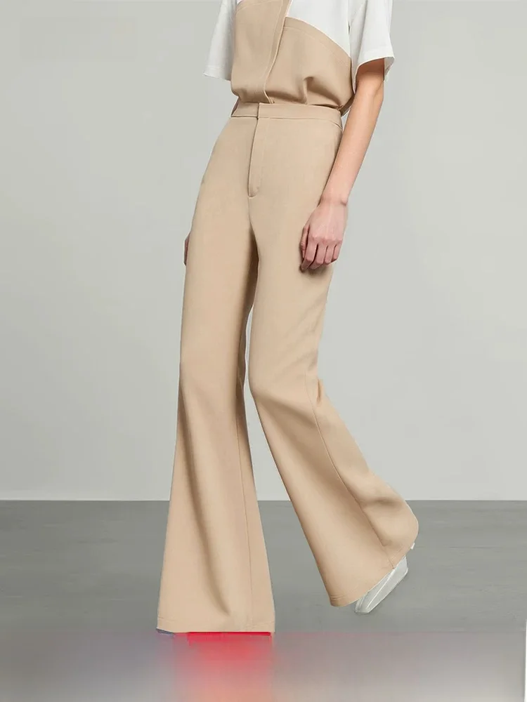 

High Waist Wide Leg Pants Casual Women's Loose Drapey Commute Sle Summer New Arrival Simple Ele Ladies Trousers