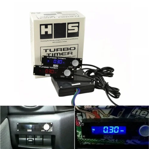 Temporizador Turbo para coche de carreras tipo 0, pantalla Led Digital blanca/roja/azul 41001-AK009 con logotipo