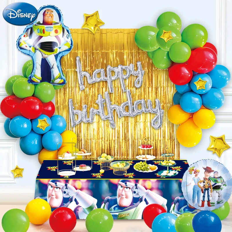 

51PCS Disney Toy Story Buzz Lightyear Balloon Set Birthday Party Supplies Decoration Scene Setting Gift