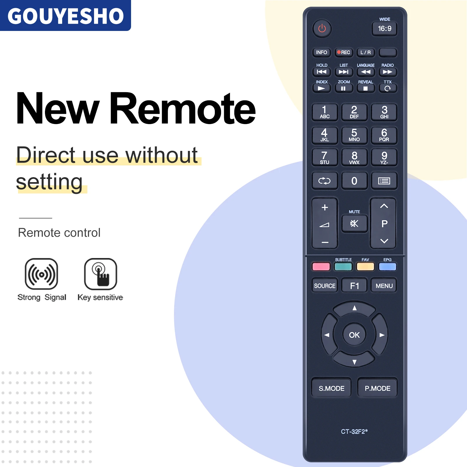 New for TOSHIBA TV Remote Control CT-32F2 49S2650 55S2640 65S2650 CT-32F2* Fernbedienung