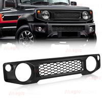 Car Front Bumper Mesh Racing Grill For Suzuki Jimny JB74 JB64 2019 2021 2022 2023 2024 ABS Black Middle Grille Cover Accessories