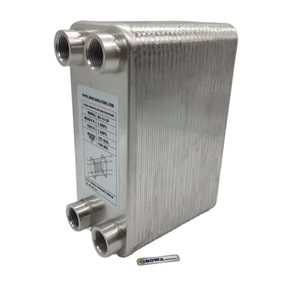 

B4-012-50 engineered corrugated plate design provides very high heat transfer coefficients resulting in a smaller heat exchanger