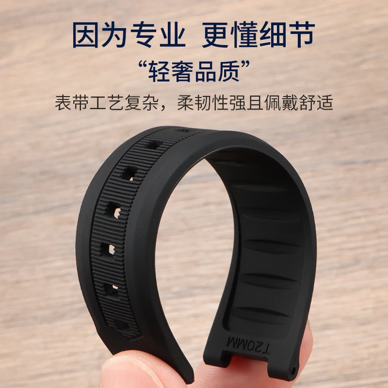 Kompatibel mit Omega Men's Constellation Manhattan Master Chronometer 131.13 Series – Uhrenarmband aus gekerbtem Gummi/Silikon