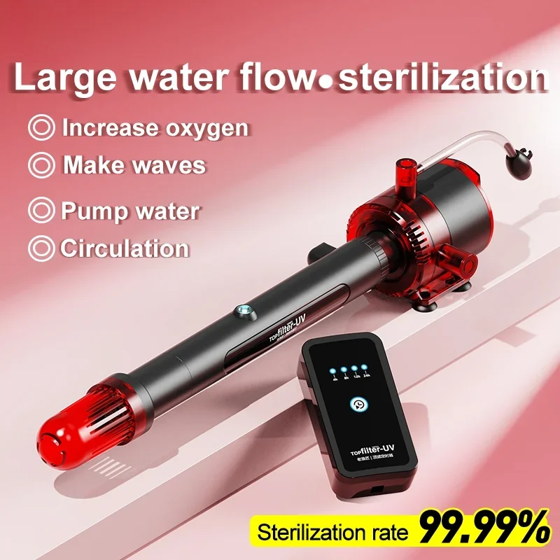 

Fish Tank Filter Four-in-one Oxygenation Wave Pump Aquarium Circulation Sterilization Lamp Water Pump Silent Water Fountain Pump