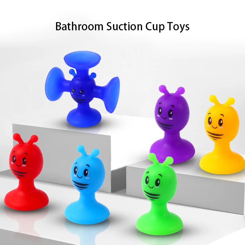 38pcs/Set Bees Suction Cup Toys Window Bath Toys With Eggshell Storage Travel Parent-child Interactive Game,Gift for Kids