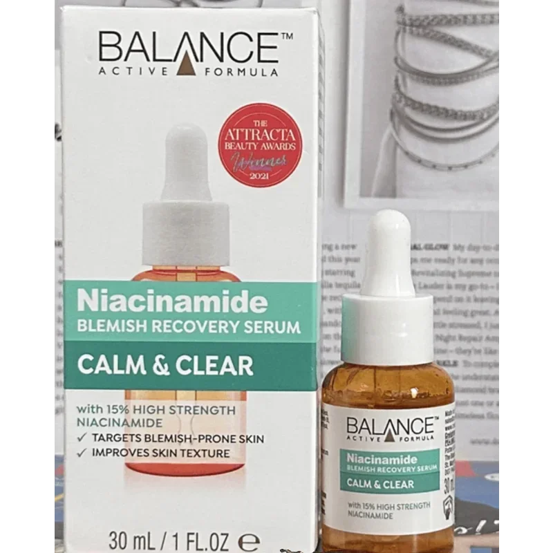 BALANCE 15% Niacinamide Blemish Recovery Serum 30ml Antioxidant Shrinking Pores Oil-control Fade Acne Marks Skin Whitening Care