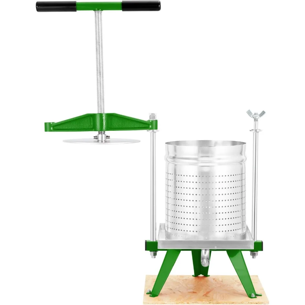 4 Gallon / 15L Mosakar Fruit Press. All juice contact parts are AISI 304 Stainless Steel. Home Use Wine Grape Apple Cider Press