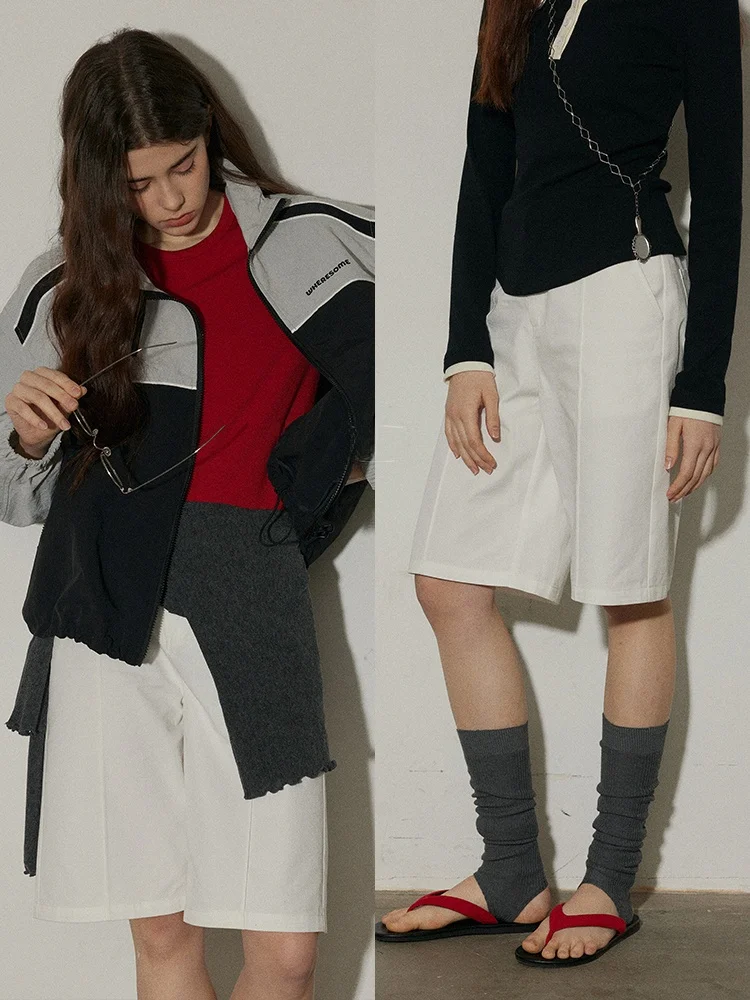 

Relez, шелковые хлопковые свободные широкие повседневные брюки с девятью точками, женские весенние новые универсальные высококачественные брюки с пятью точками