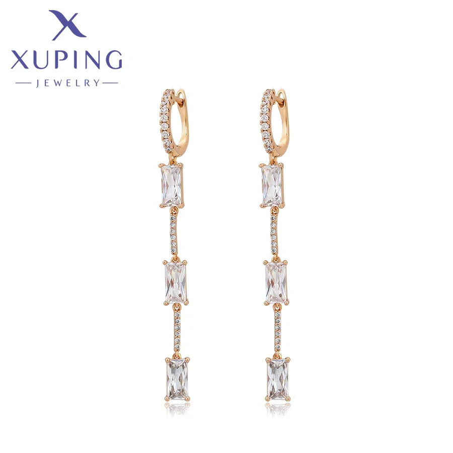 Xuping Jewelry Fashion Charm Gold Color Long Earring for Women Lady Girl Party Gift S00140619