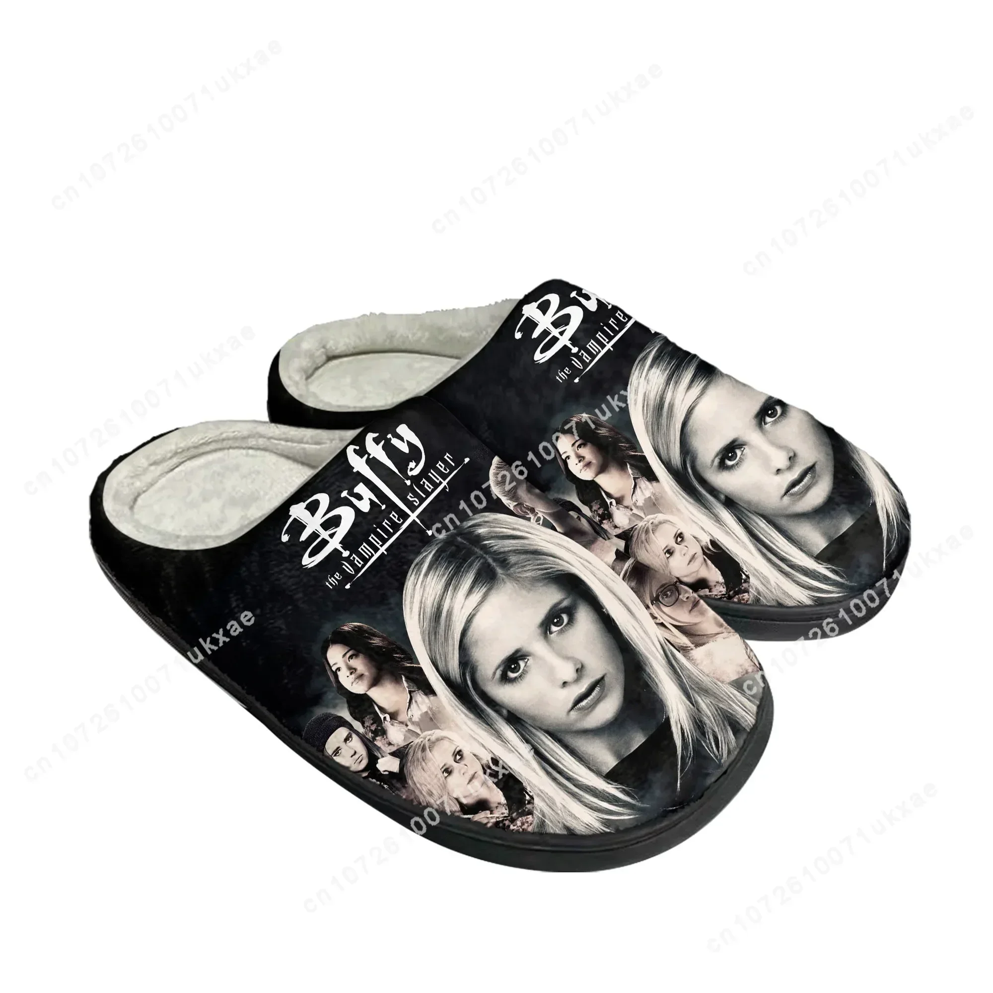 Buffy the Vampire Slayer Home Cotton Slippers Mens Womens Plush Bedroom Casual Keep Warm Shoes Thermal Slipper Custom Shoe