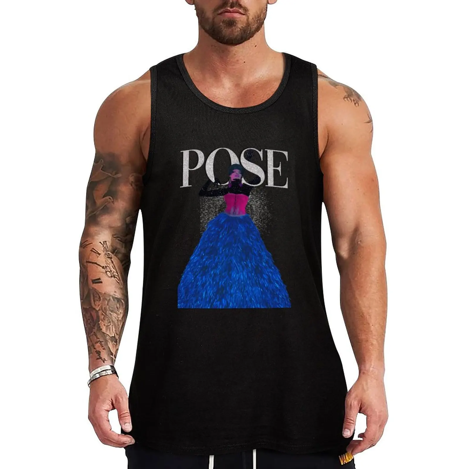 P O S E Tank Top Men's clothing gym clothes man Sportswear for men