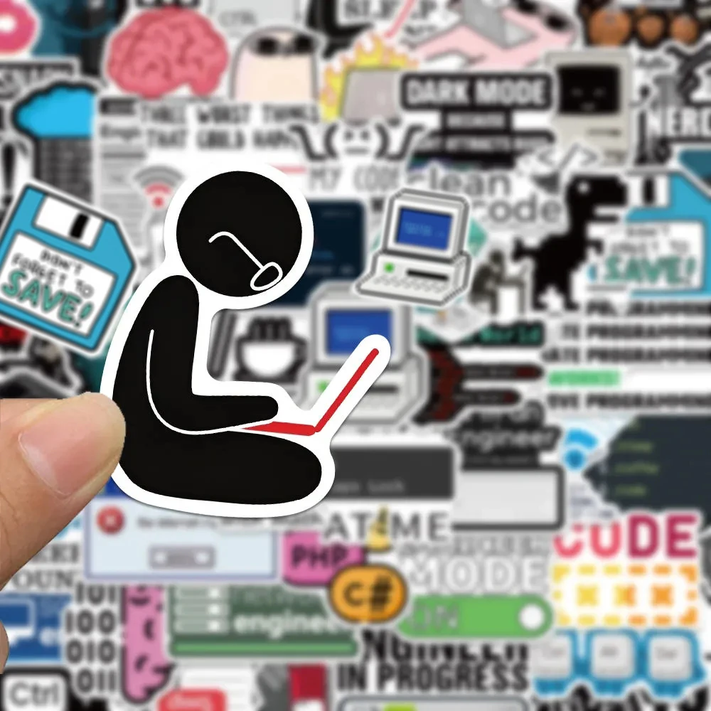 10/30/50pcs Programming Stickers Funny Java Cloud Language Internet Decals DIY Skateboard Luggage Phone Waterproof Sticker Packs