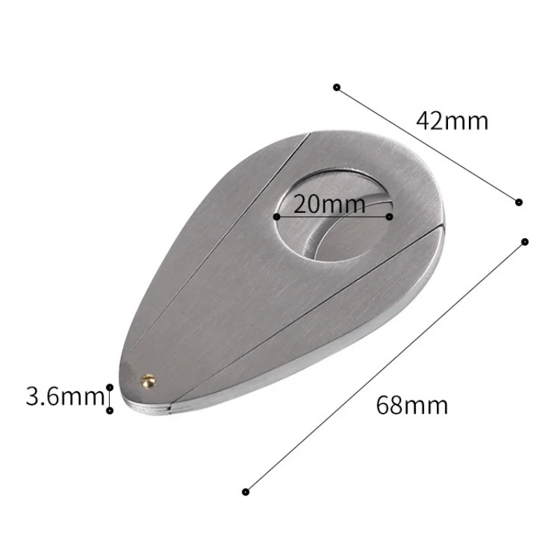 Portable Metal Cigar Cutter Thickened Double Blades Stainless Steel Cigar Clipper Cutting Tool Smoking Accessories - view 5