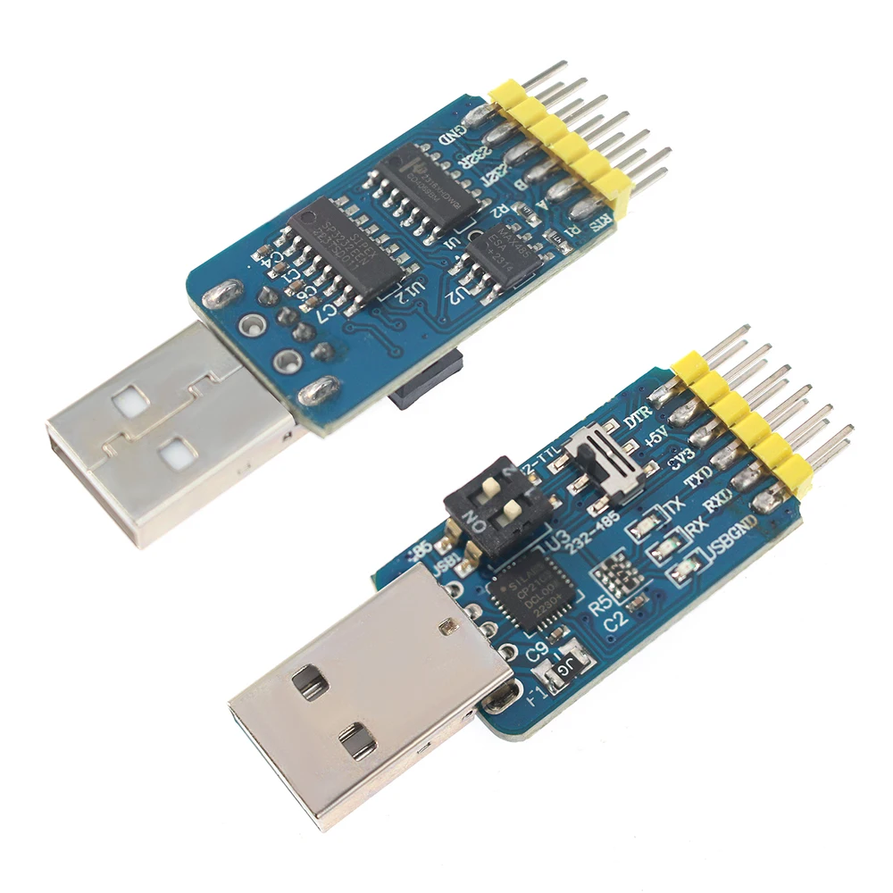 6 in 1 Multifunctional CP2102 Usb To TTL Serial Port Convert Module  485 232 Mutual Convert Compatible with 3.3V 5V Level Module