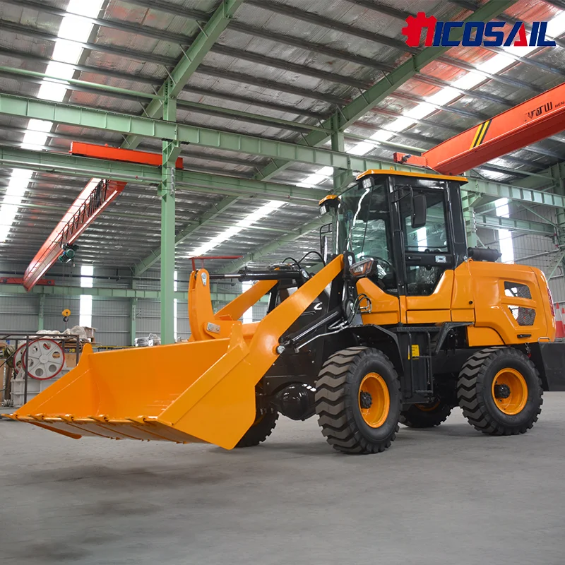 Mini cargadora de ruedas a la venta Maquinaria de movimiento de tierras Cargadora frontal cargadora de ruedas articulada 4x4 con joysticks CE