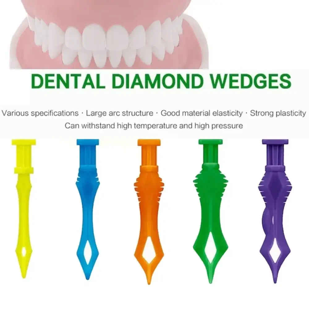 Dental Interdental Wedges Double Ended Wedges Silicone Adaptive Matrix Wedges for Class II Restorations