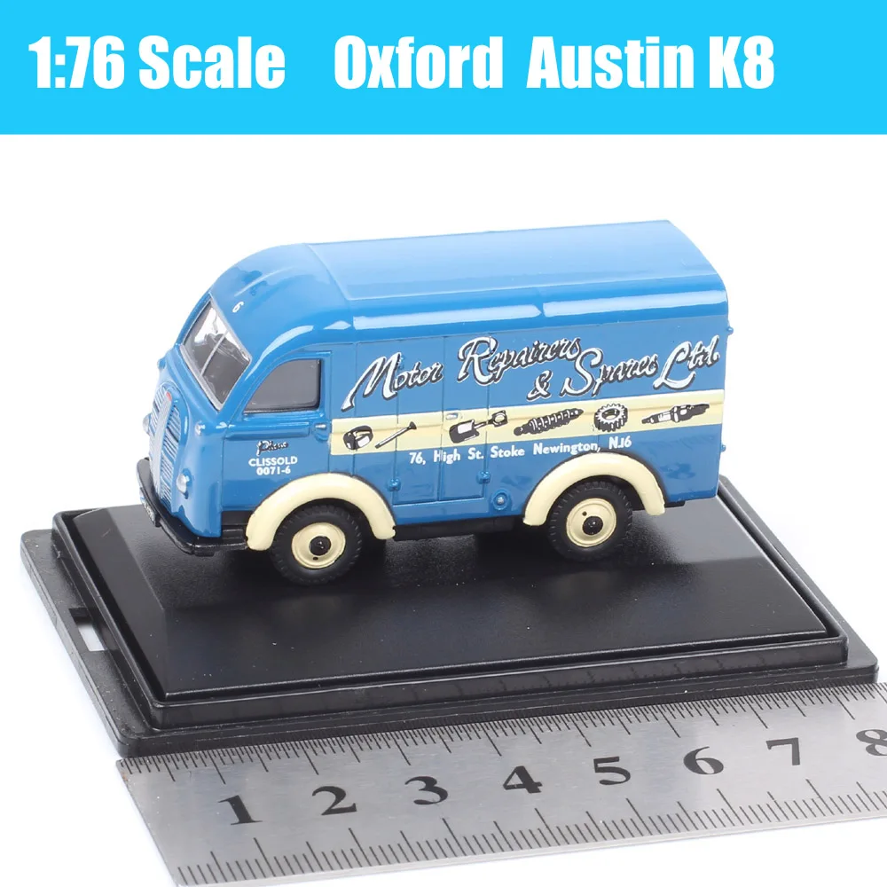 Oxford 1/76 Schaal Mini Austin K8 R7104 Busje Diecast Auto Model Speelgoed Motor Reparaties Bus Auto Miniaturen Hoornby Sv Blauw Souvenir