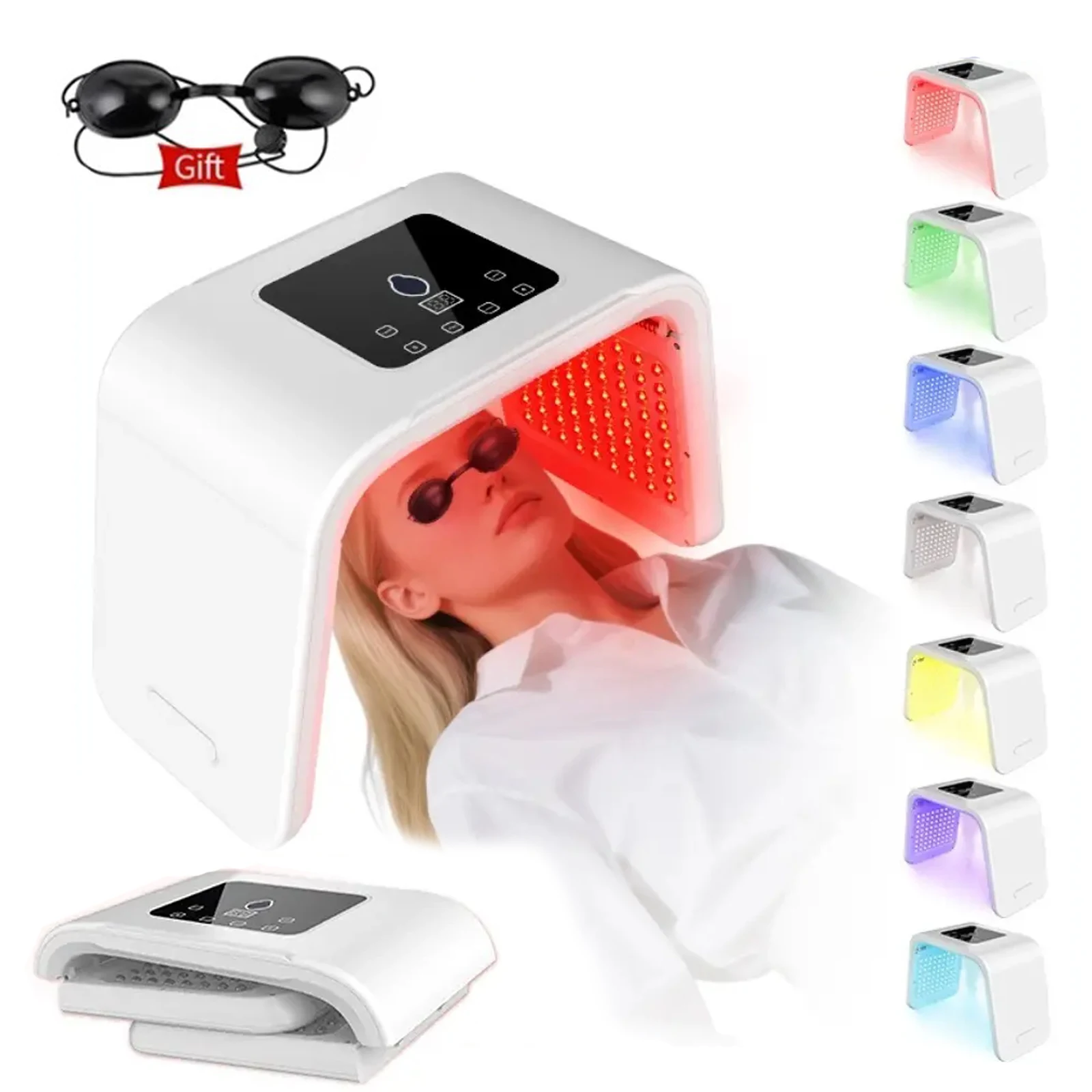 7 ألوان LED آلة الفوتون ترطيب الجلد نانو رذاذ LED الوجه والجسم سبا العناية بالبشرة قناع الجمال ترطيب الجلد سبا الاستخدام المنزلي #1