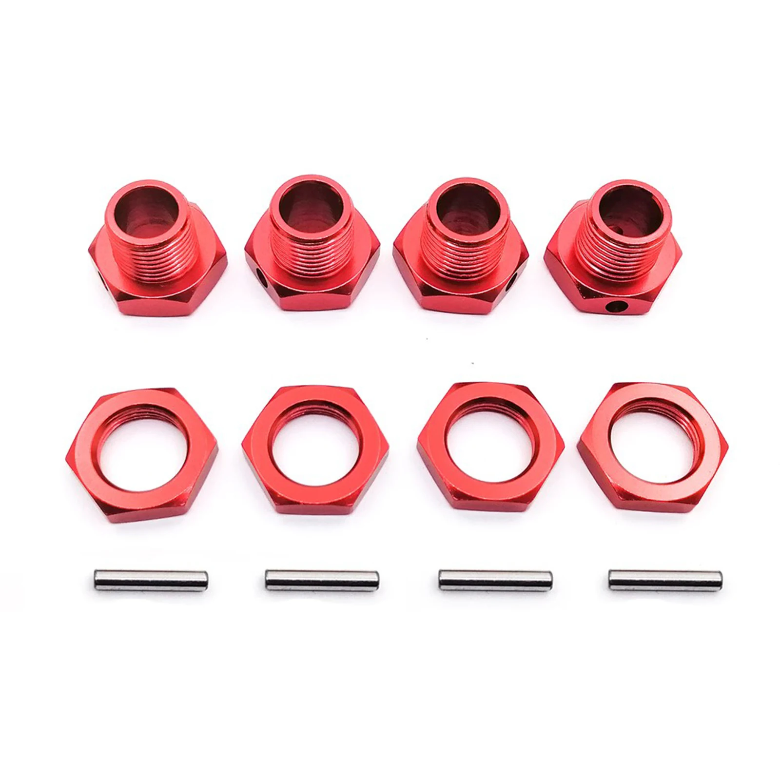 M17 17mm Aluminum Wheel Hex Hubs Adapter Nut Pin Anti-Dust Cover For 1/8 RC Model Car HPI HSP Losi Axial Kyosho Tamiya 81011