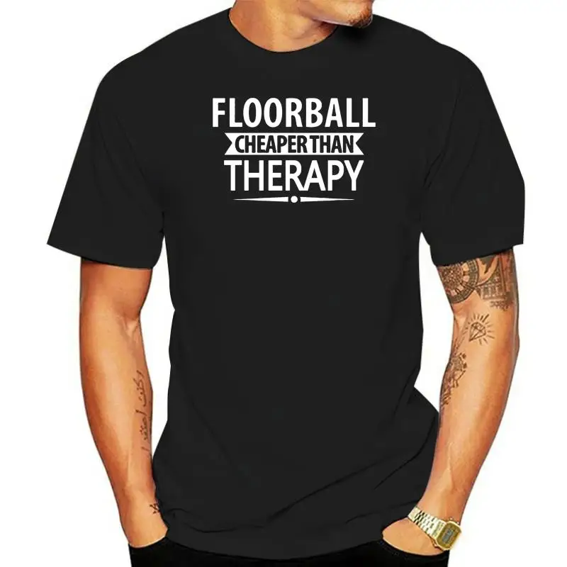 High Quality Floorball Therapy and Gift T-shirt Men Large Men's T-shirt Men Clothing Fitness Design Tops Coton