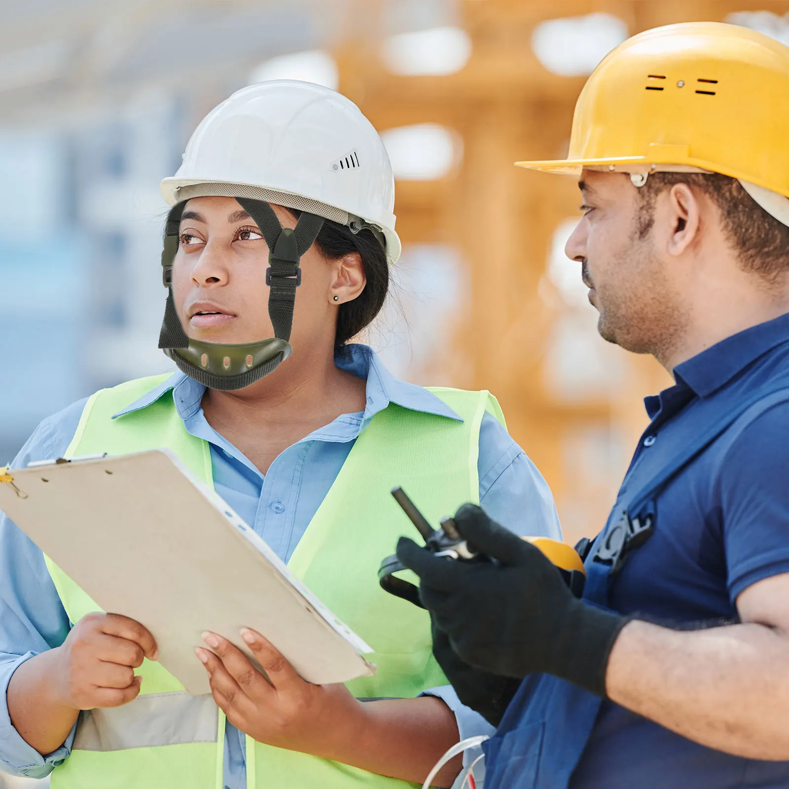 2 Pcs Chin Strap Adjustable for Hat Hard Straps Universal Explosion-proof Hardhat Plastic ​universal Lanyard