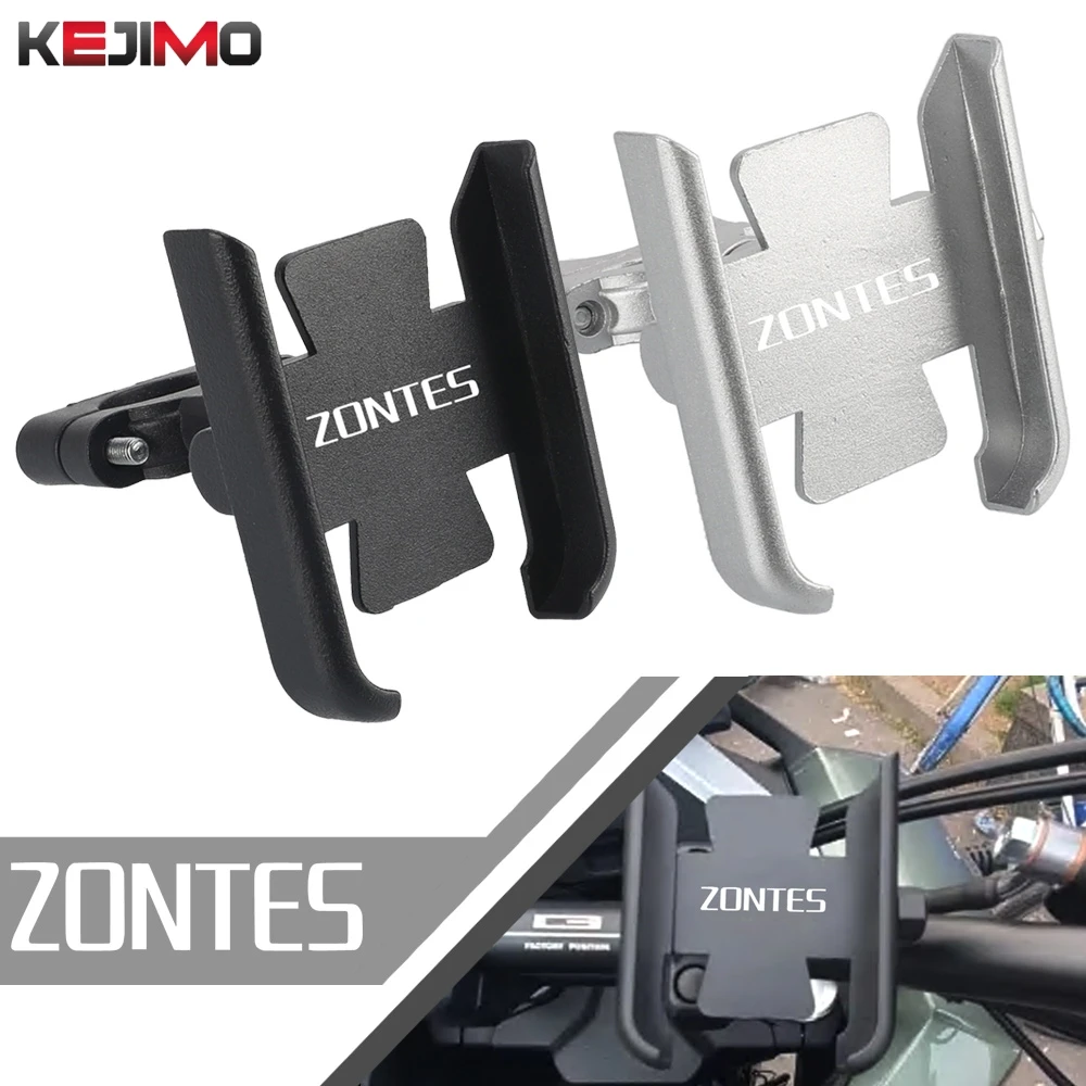 FOR Zontes GPS Stand Bracket G1 125 ZT125 ZT310/R/T/V 368G Motorcycle CNC Handlebar Mobile Phone Holder 368G/D/E/M/K 703F 703RR