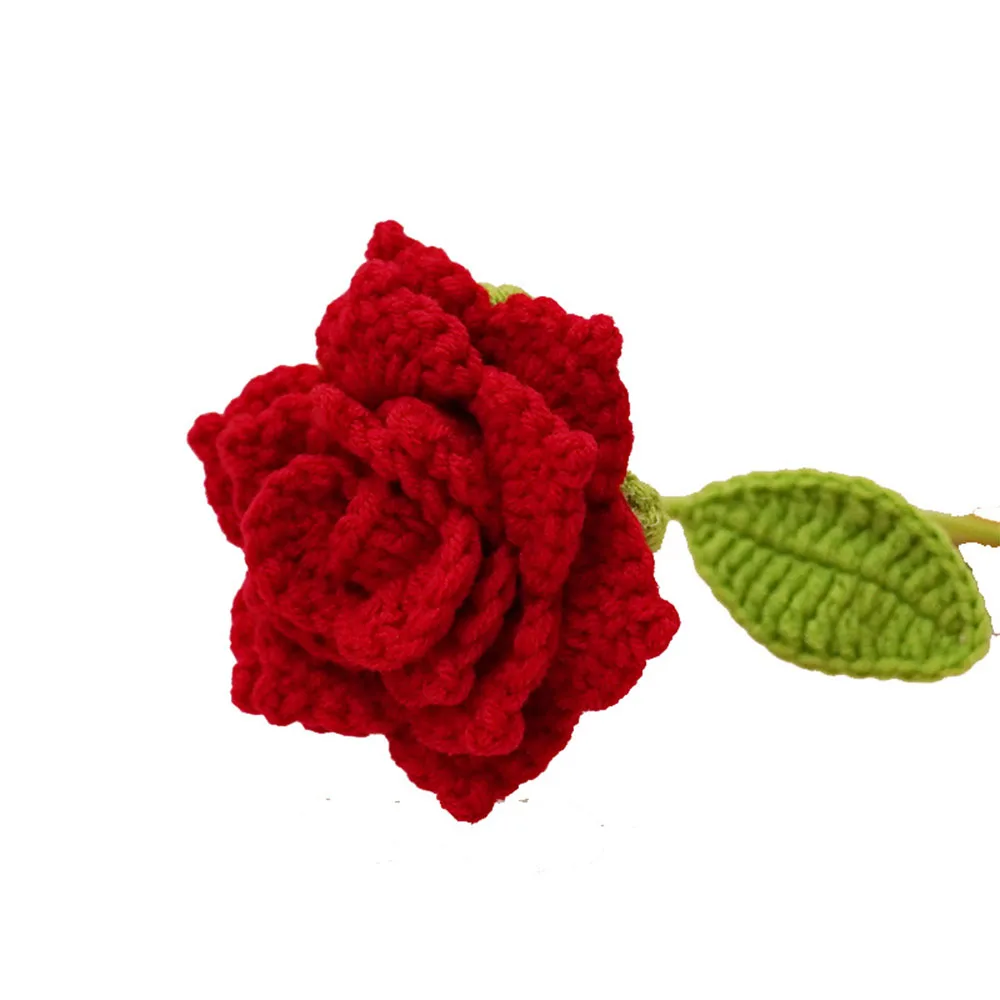 One set simulation rose - home flower arrangement finished finished pointy rose Creative hand-woven simulation flower bouquet ma