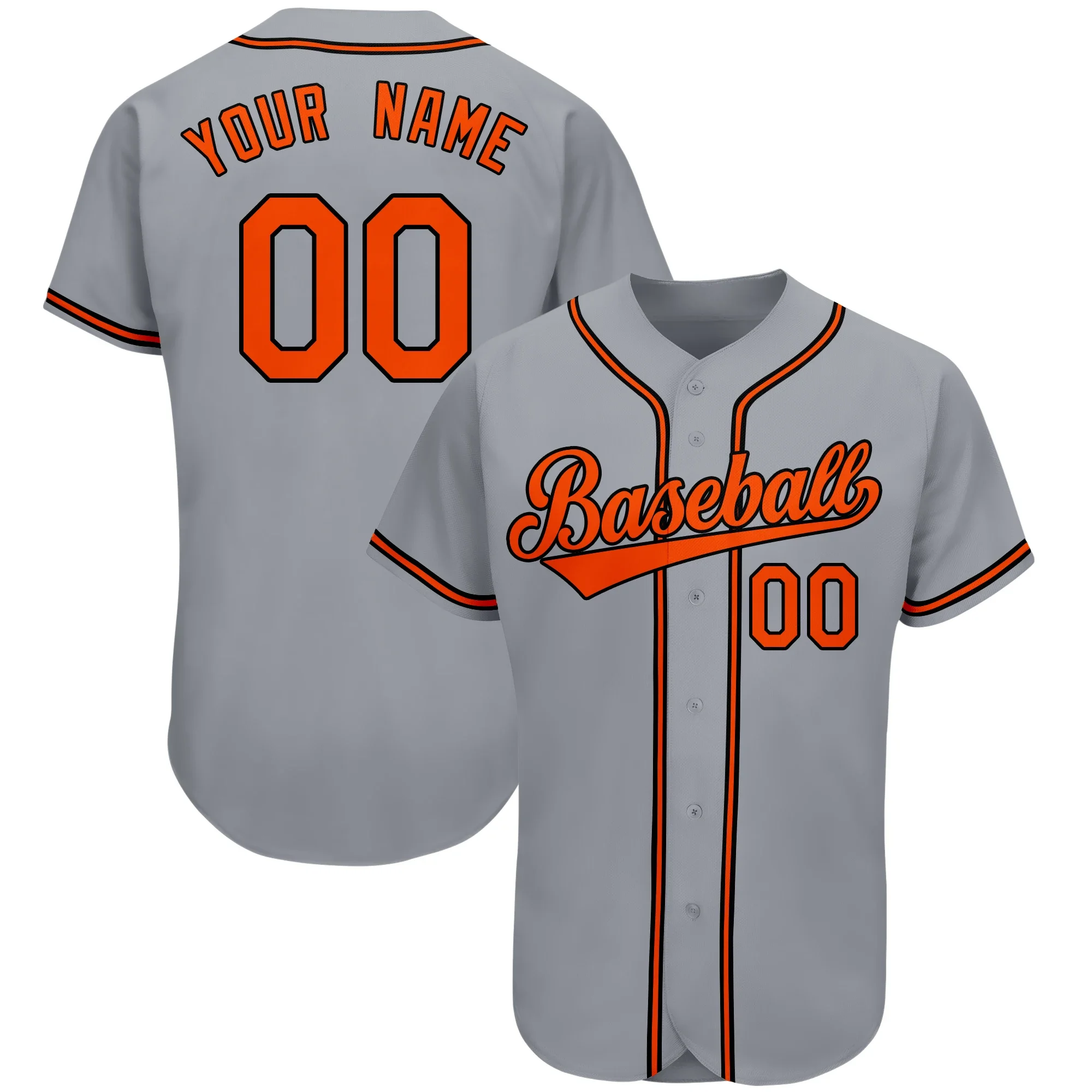Baseball Jerseys Men's 90s Street Style Printed Name and Number Sports Fan Soft T-shirt Party Wear S-7XL Large Size Gray image 6