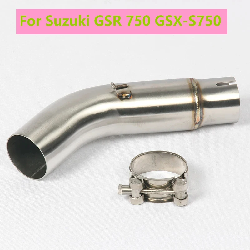 

Motorcycle Exhaust Muffler Middle Link Connect Pipe Slip on 2015 to 2022 for Suzuki GSR 750 GSX-S750