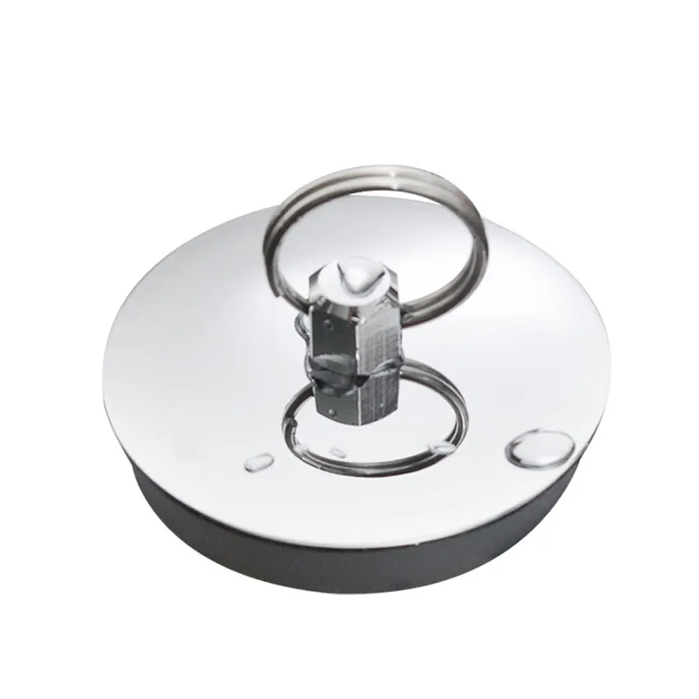 Bathtub Drain Stopper Made of Stainless Steel with Silicone Seal Fits 42-46 mm Drain Openings for Bathroom and Kitchen Use