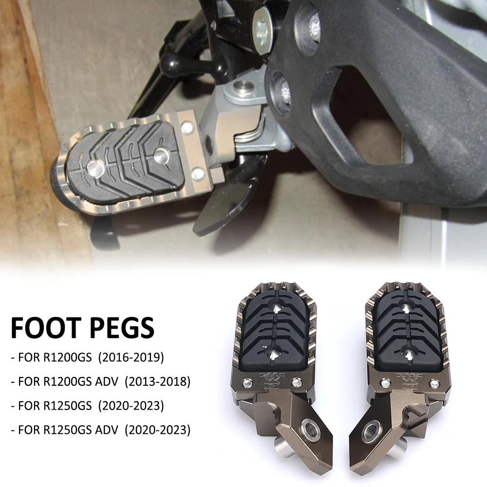 NEW Motorcycle Adjustable Foot Pegs Pedal Footpeg Footrest Kit For BMW R1200GS ADV K50 2016-2019 R1250GS Adventure K51 2020-2023