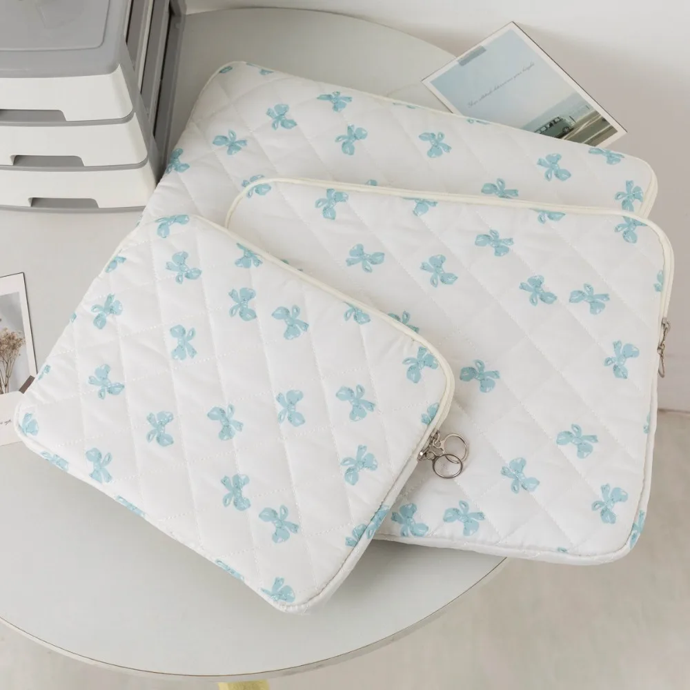 Universal Bowknot Pattern Laptop Sleeve Case 11/13/15 inch Shockproof Notebook Cover Ultra Thin Large Capacity Laptop Bag