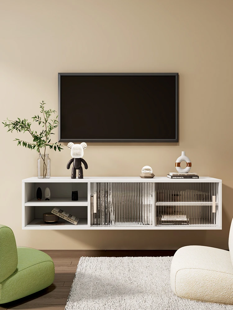 Wall cabinets are simple and light luxury, wall shelves, wall-mounted sideboards, kitchen walls, study rooms, bedroom storage