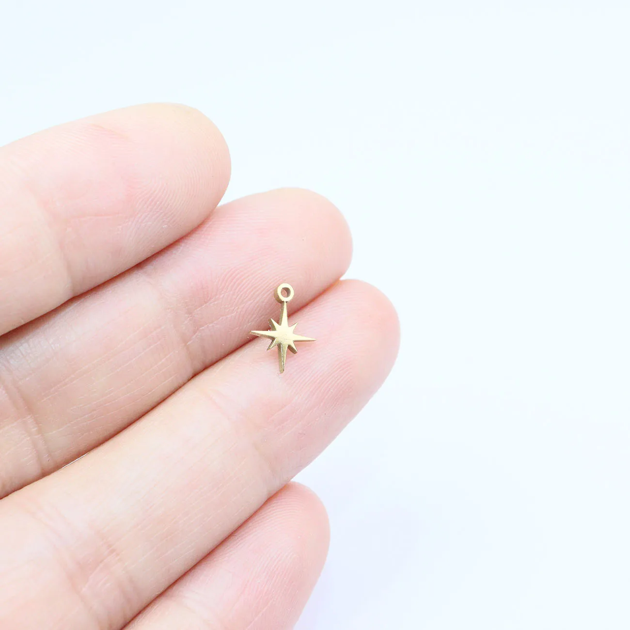 10 Stück Edelstahl glänzend Mini Stern Mond Charms Anhänger DIY Handwerk wasserdicht Damen Modeschmuck Zubehör – Detail 13