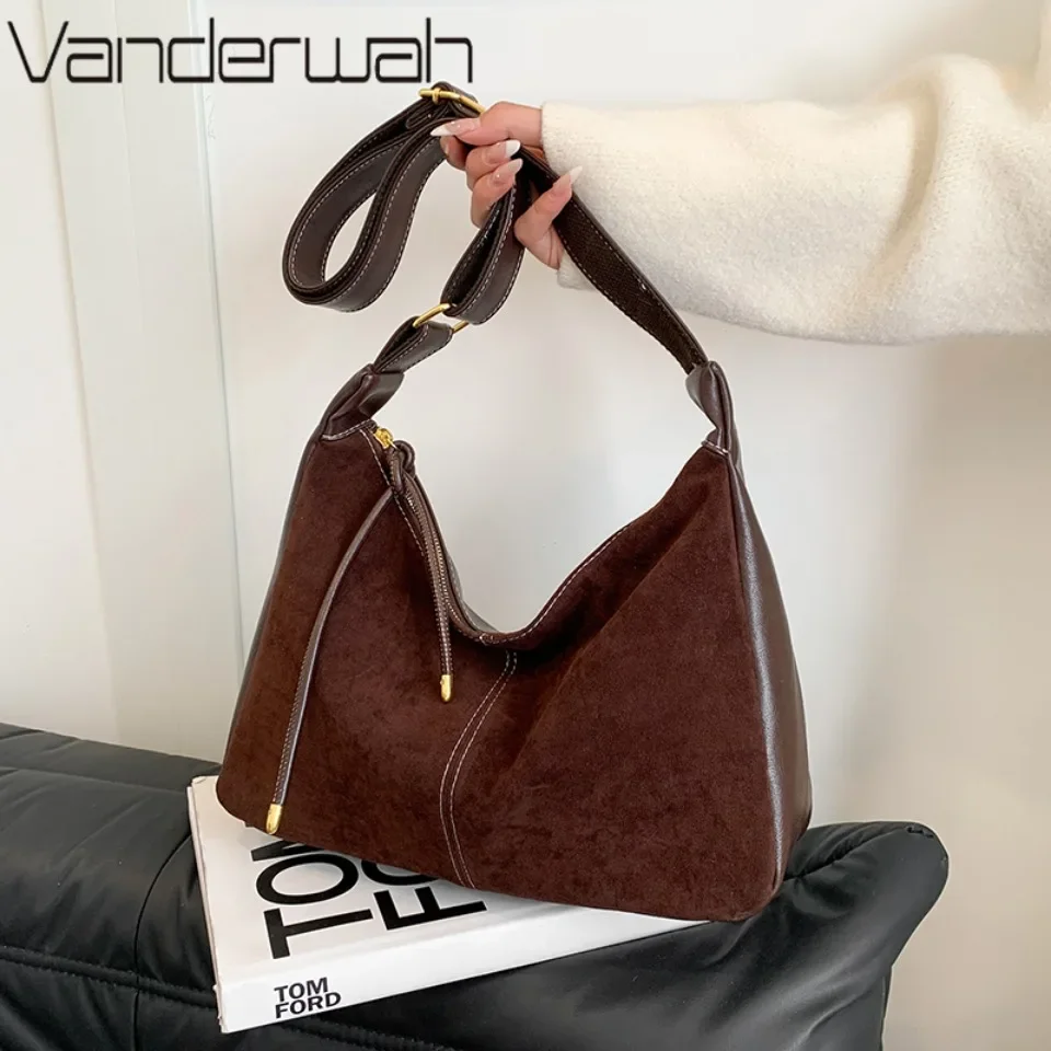 

VANDERWAH Vintage Shoulder Bags for Women High Quality Tote Bags Ladies Luxury Fashion Purse Versatile Commuting Crossbody Bag