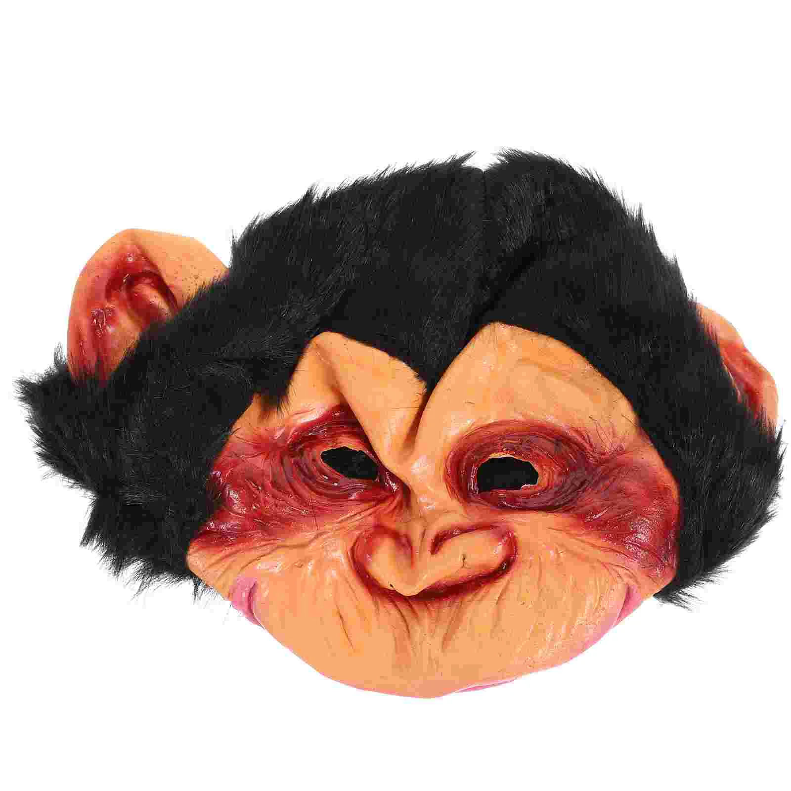 

Horror Big Mouth Monkey Headgear Orangutan Vinyl Mask Scary Party Full Face Mask Kids Party Funny Halloween Masquerade Mask