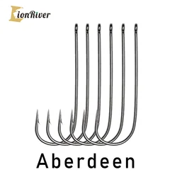 Lionriver Aberdeen Long Shank Hook Saltwater Freshwater Fish Hook Sabiki Rig Streamer Fly Hook Trout Bass Catfish Fishing16#-3l0