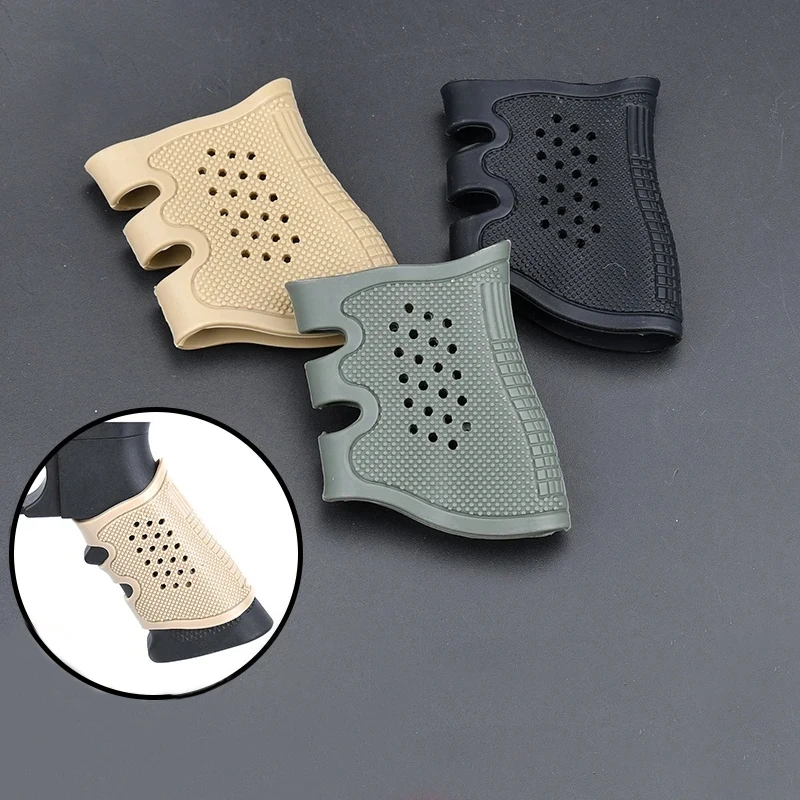 Accesorios tácticos de goma para Airsoft, funda de pistola transpirable antideslizante para AR15, HK416, M4, M16, G17, G19, G22, pieza de arma de caza