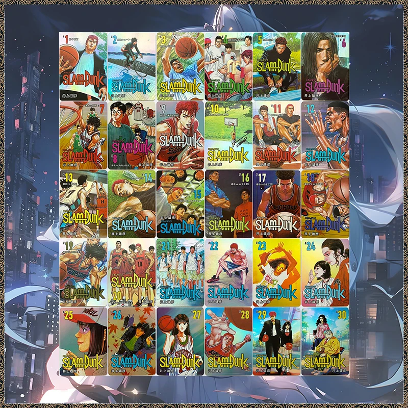 30pcs Japanese Anime DIY ACG Haruko Akagi Rukawa Kaede Mitsui Hisashi Miyagi Ryota Akagi Takenori Collectible Card Birthday Gift