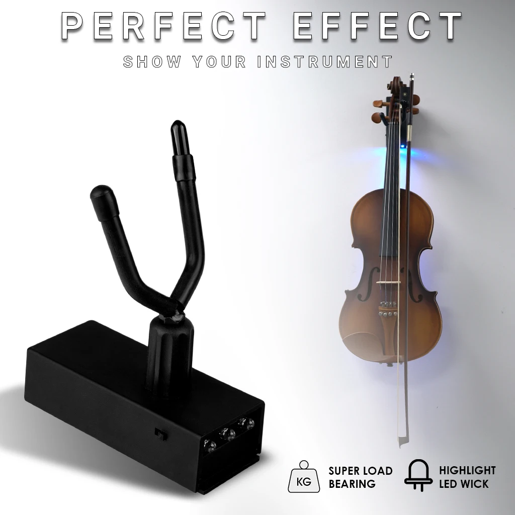 Back Light Violin Viola Cello Stand Wall Mount LED Hanger Fiddle Bow Hanger Electric Violin Holder &Guitar Hook Part Accessories