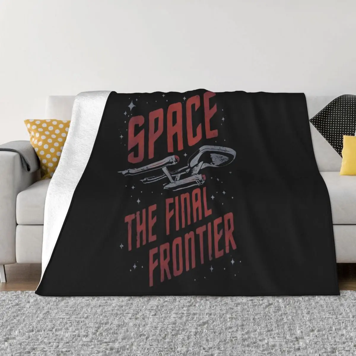 Star-Trek Final Frontier Space Travel Tv Show Adult Men's Graphic Atmungsaktives Headband S Child Slogan Throw Blanket