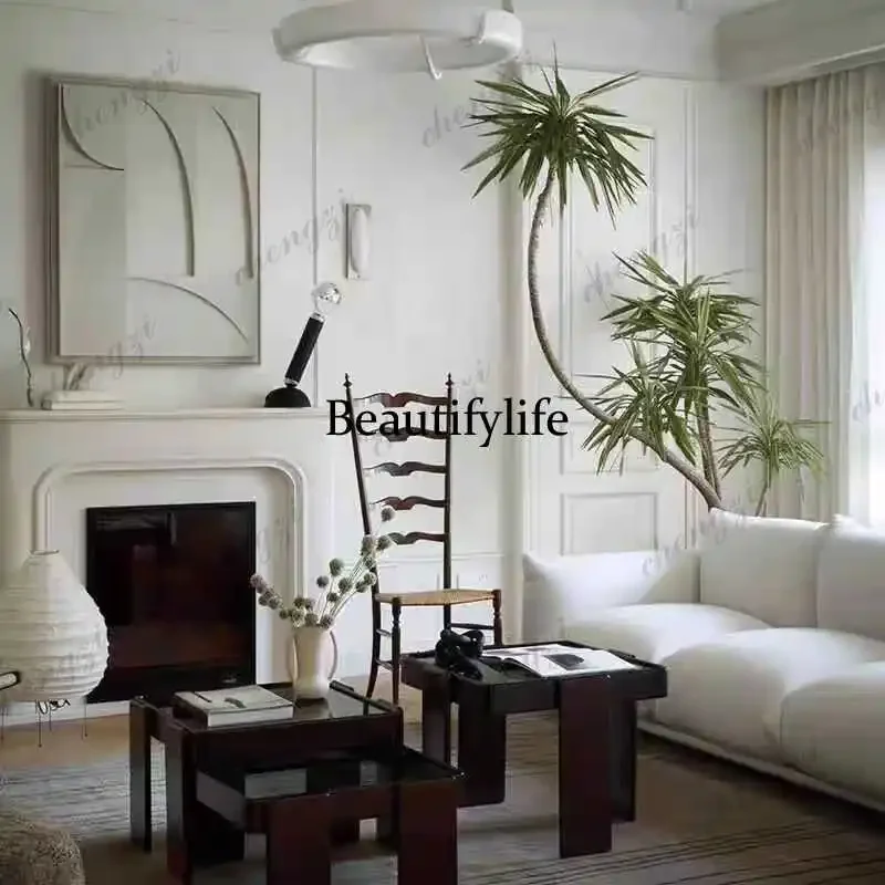 HR French Cream White Home Simulation Fire Fireplace Decorative Cabinet American Light Luxury Warm White Living Room