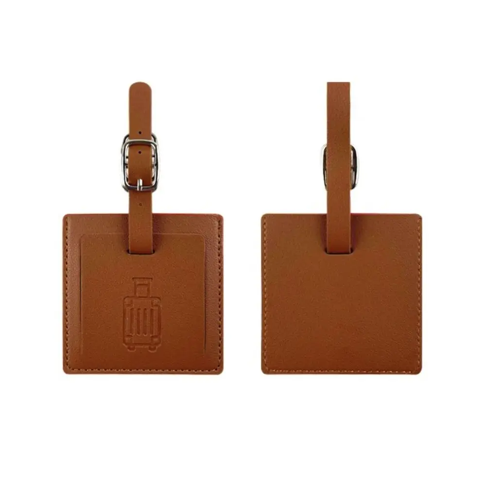 Square Luggage Tag - Boarding Pass Design - usage example