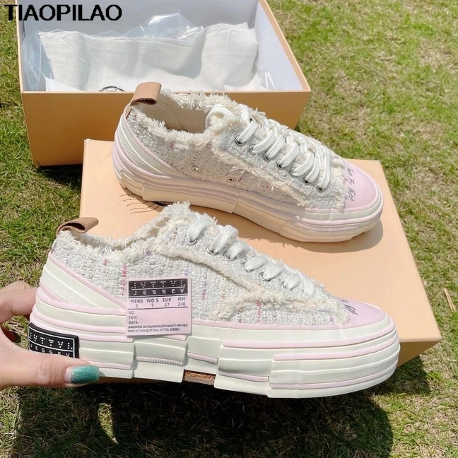 

Designer Platform Women's Canvas Shoes Casual Sports Ladies' Board Shoes Spring Autumn High-quality Female Vulcanized Shoes