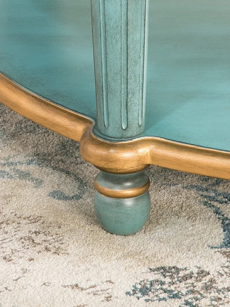 Living Room Coffee Table TV Cabinet Sofa Table round Table Vintage round Glass