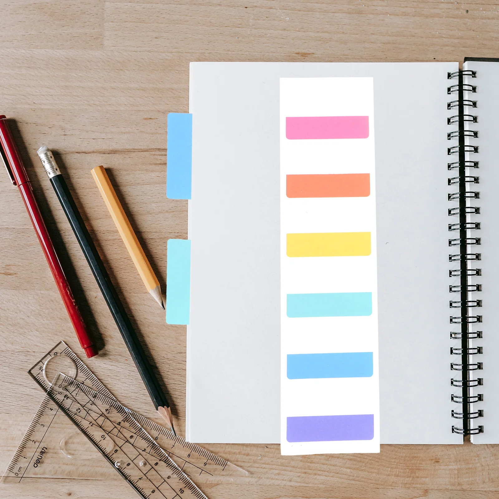 180pcs Copper Plate Stickers Transparent Colorful Book Tabs Reading Practical Page Markers Notebook Folder Pastel Student