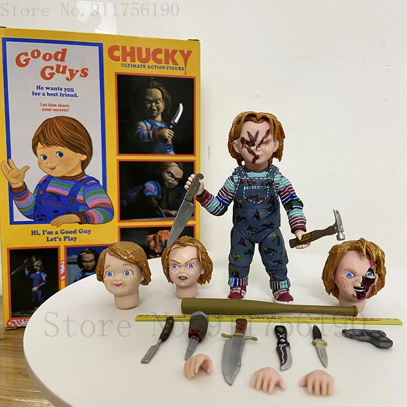 NECA تشاكي عمل الشكل البلاستيكية تشايلدز لعب الرجال الجيدين في نهاية المطاف تحصيل لعبة مجسمة 4 "10 سنتيمتر