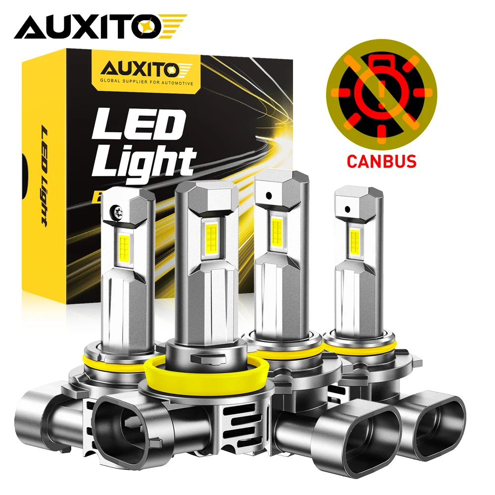 

Светодиодные лампы AUXITO 9005 HB3 Canbus 30000LM, сверхъяркие, 6500K, белые, 9006 HB4 H8 H11 9012 HIR2, с вентилятором, 2 шт.